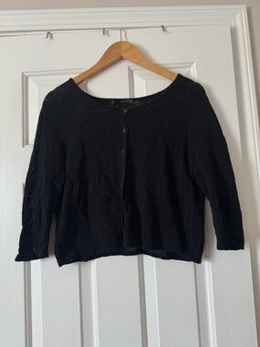 Peruvian Connection Belinda Cropped Lace Cardigan - Women's Large